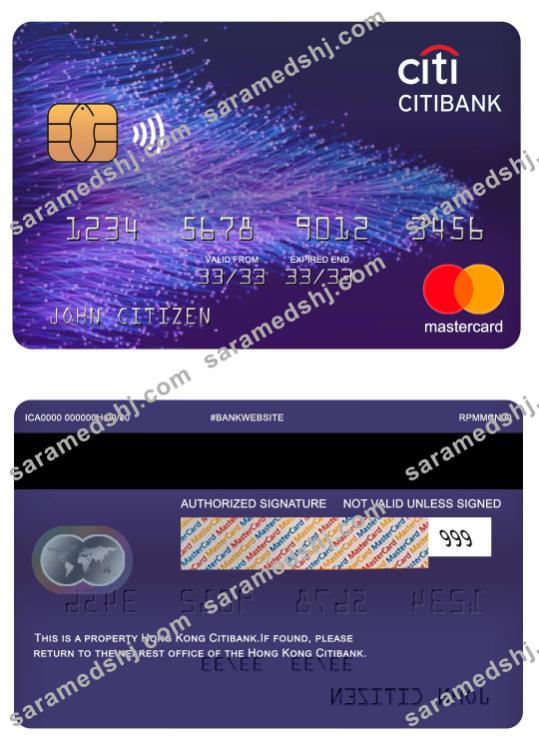 Hong Kong Citibank bank mastercard